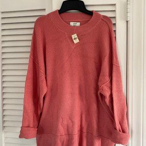 NWT Aerie Womens XS Pink Oversized Sweater